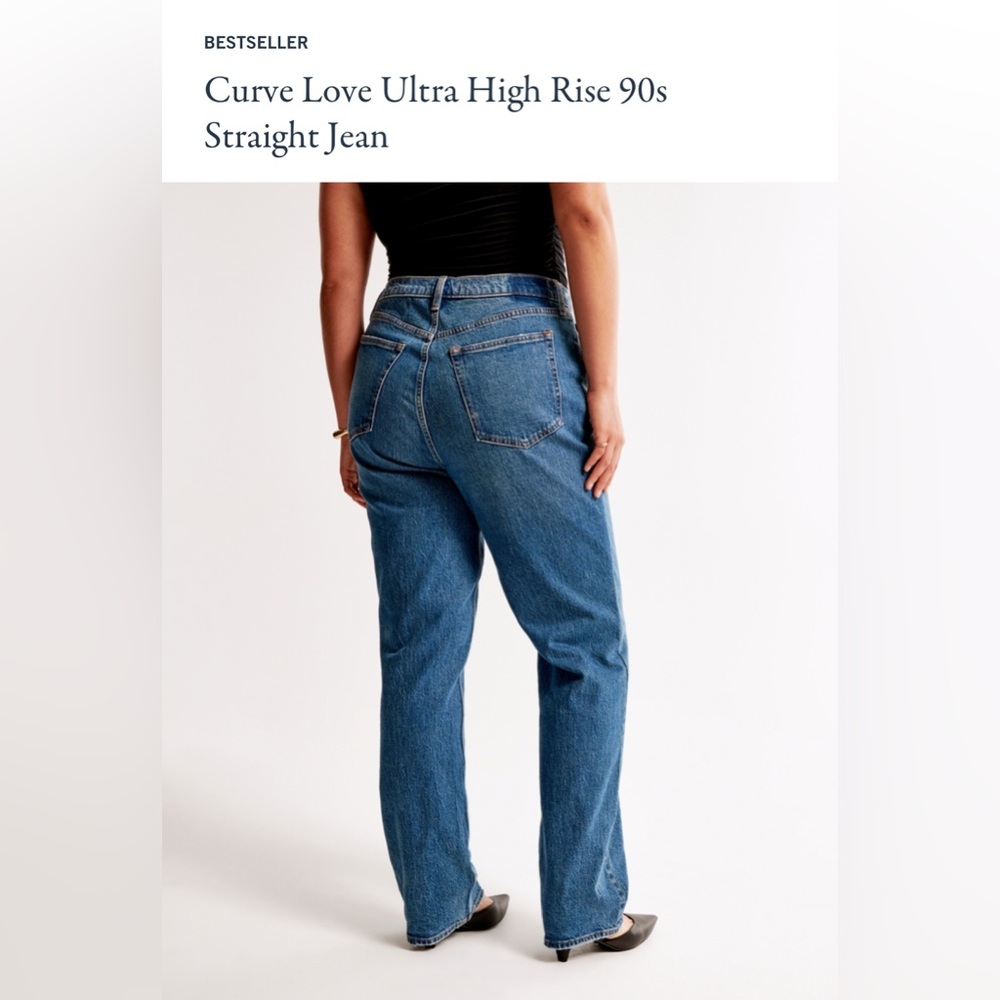 Abercrombie & Fitch Ultra High Rise The 90’s Straight 32/14 regular length
